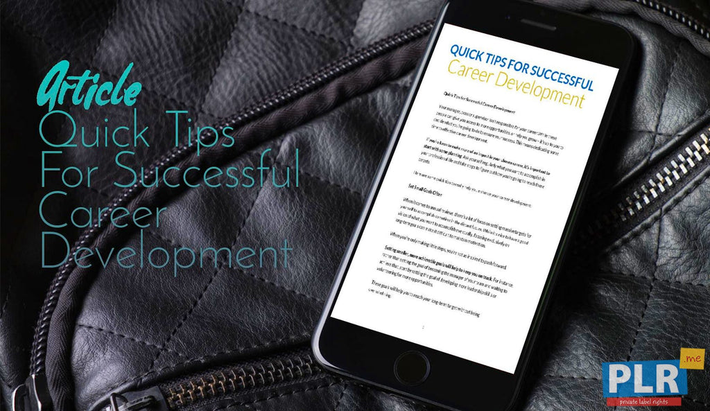 Quick Tips For Successful Career Development