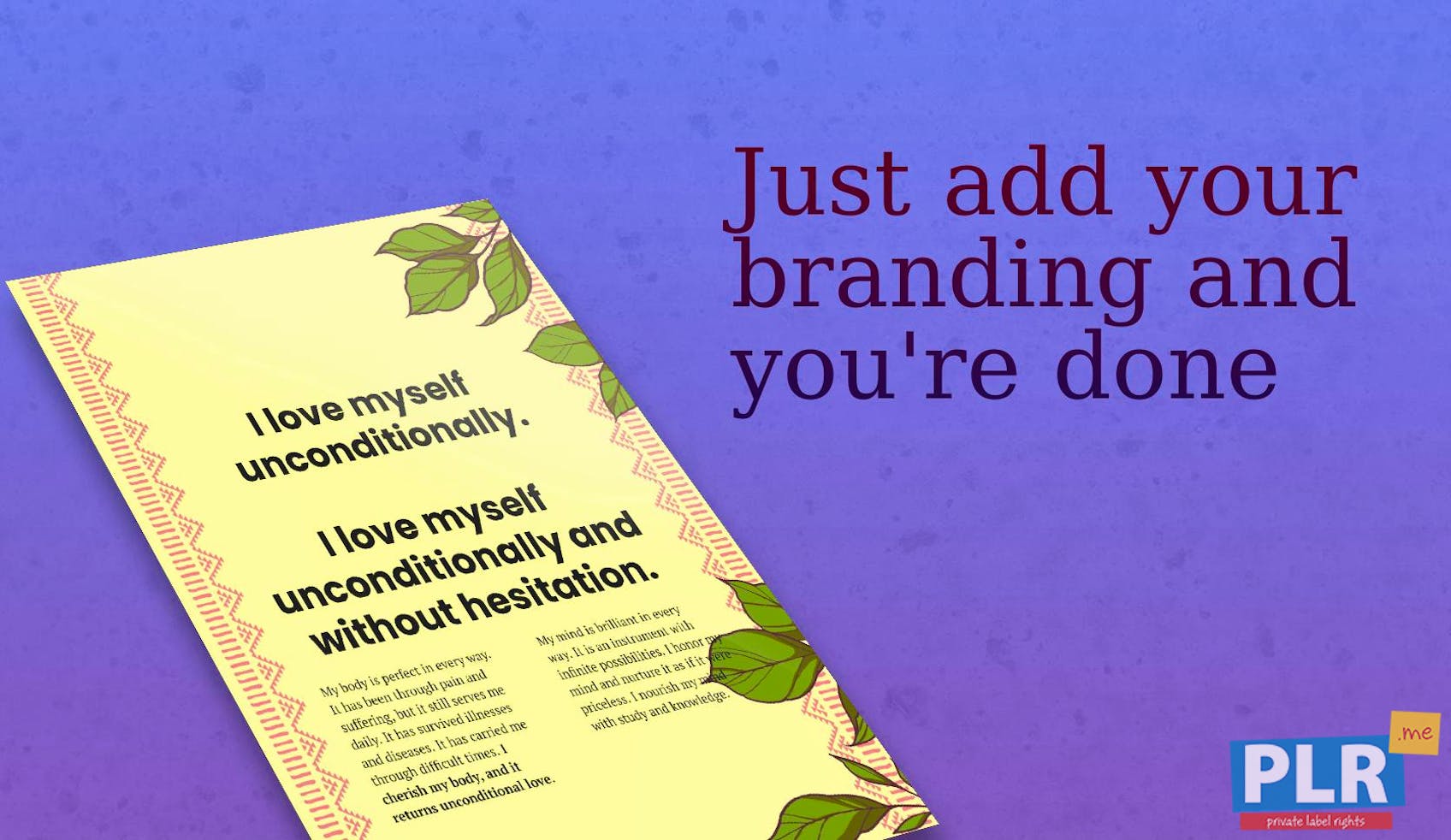 I Love Myself Unconditionally