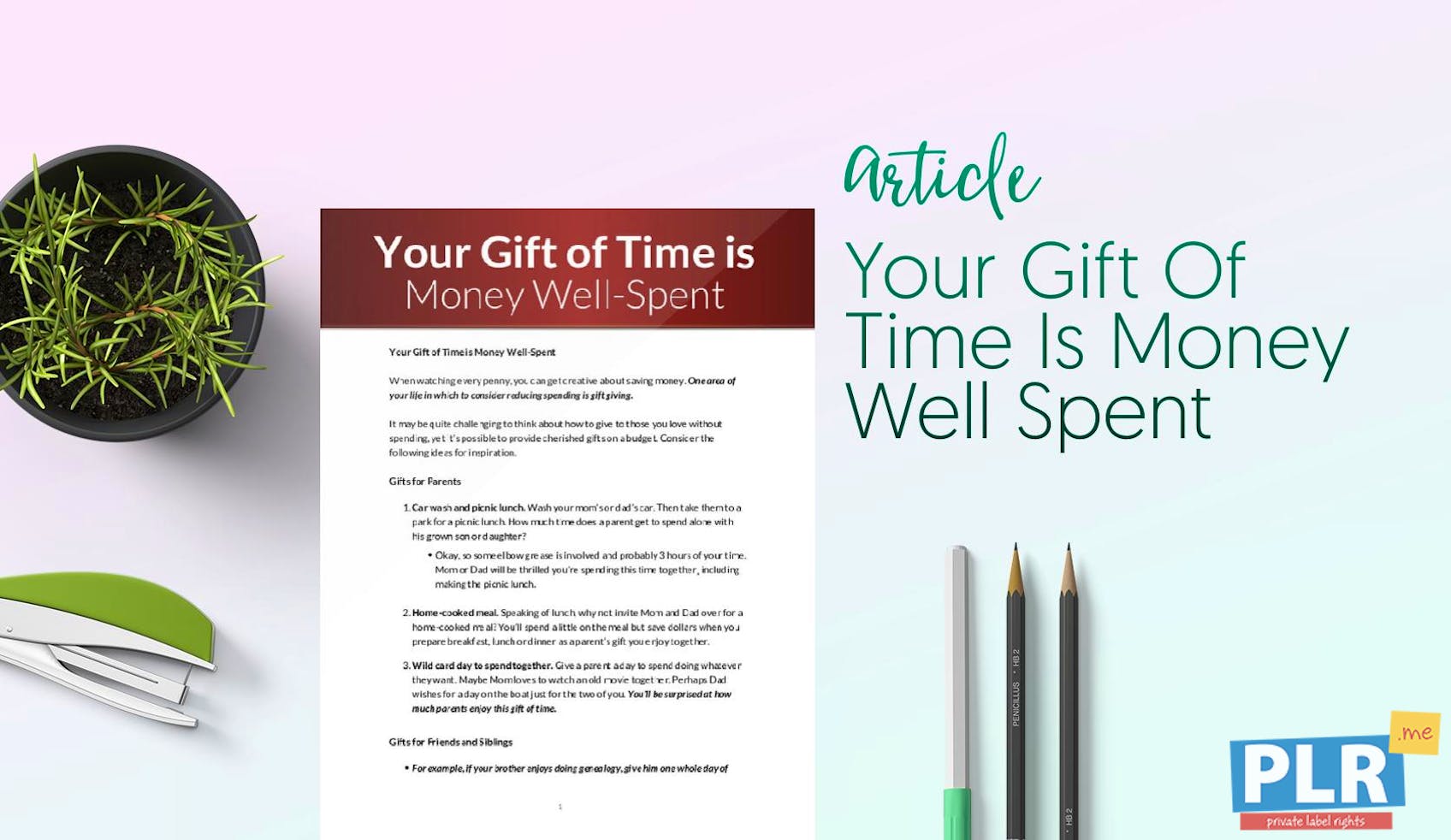 Your Gift Of Time