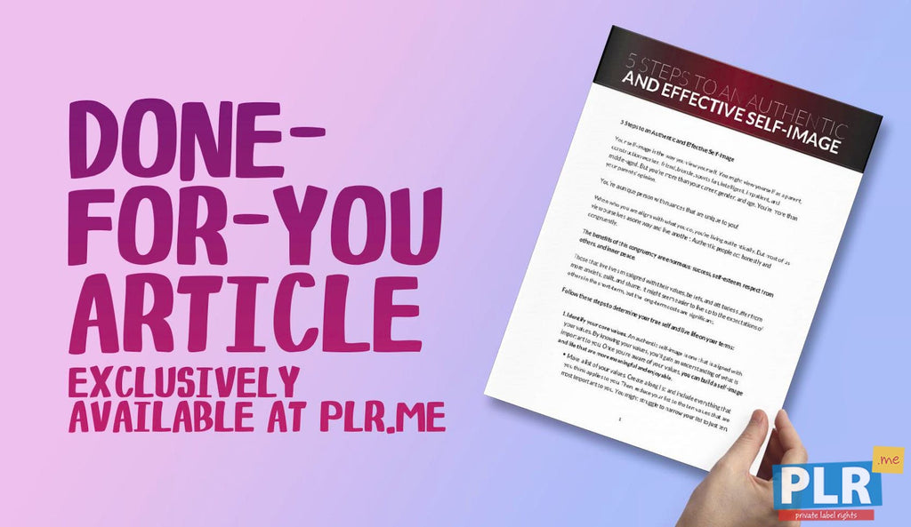 Authentic and Effective Self Image